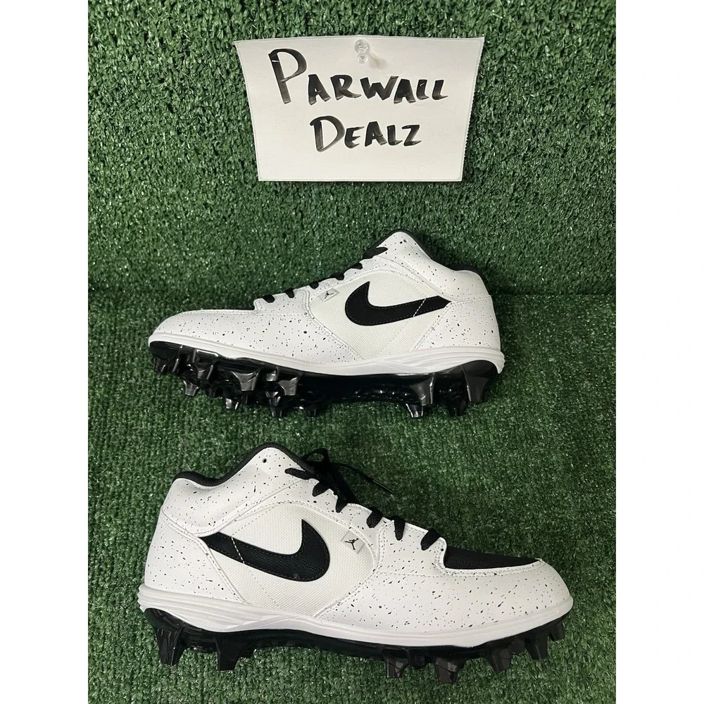 Nike Air Jordan Stadium 90 Low TD White Cement Football Cleats Sz 11 HQ0210-100